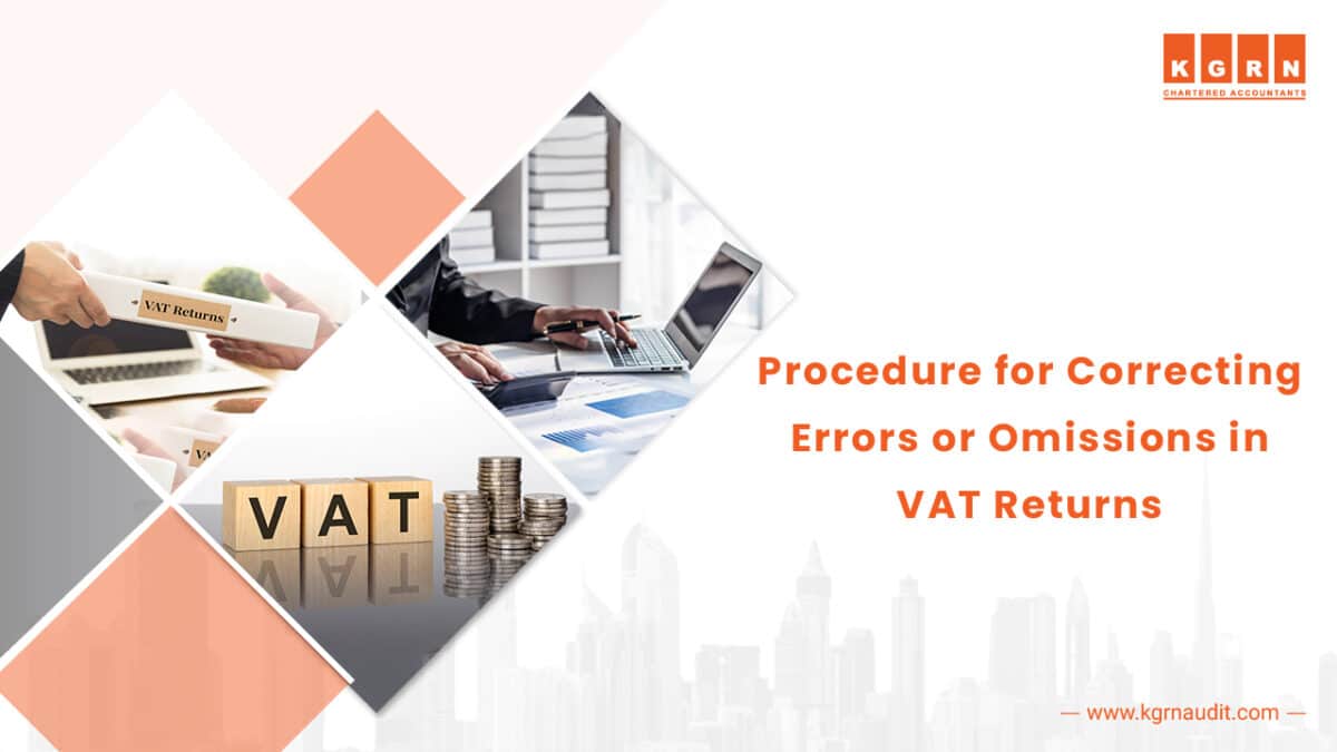 Guidelines for Correcting Errors or Omission in VAT Returns