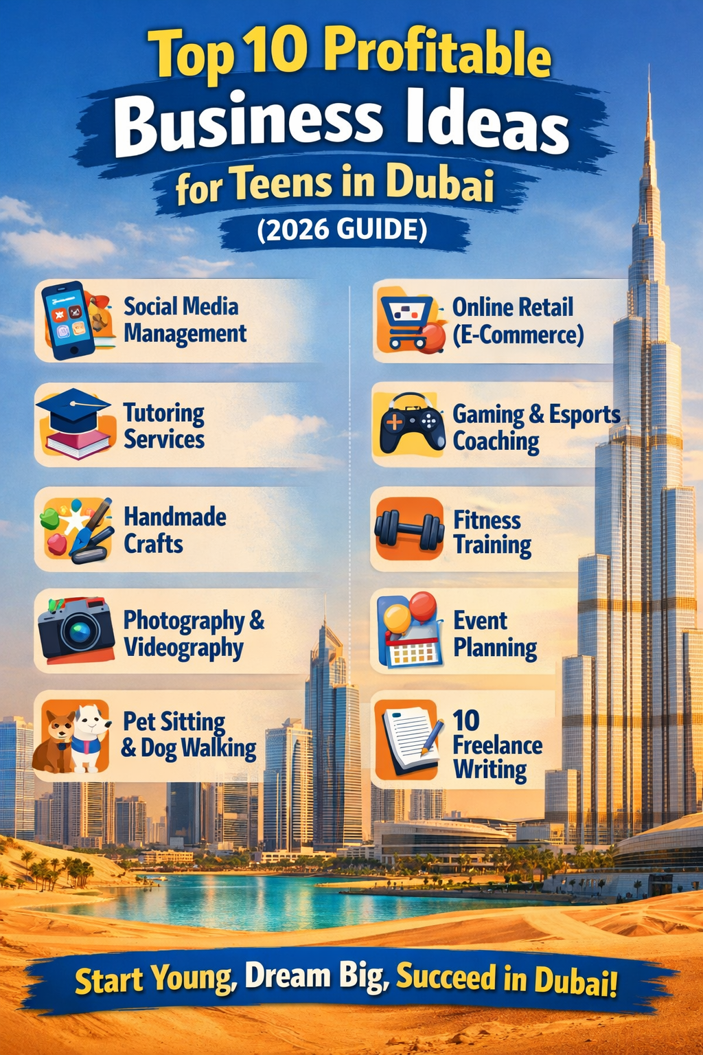 Top 10 Profitable Business Ideas for Teens in Dubai Top 10 Profitable Business Ideas for Teens in Dubai