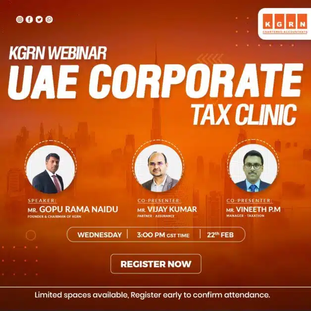 UAE Corporate Tax Clinic Feb Webinar KGRN Chartered Accountants